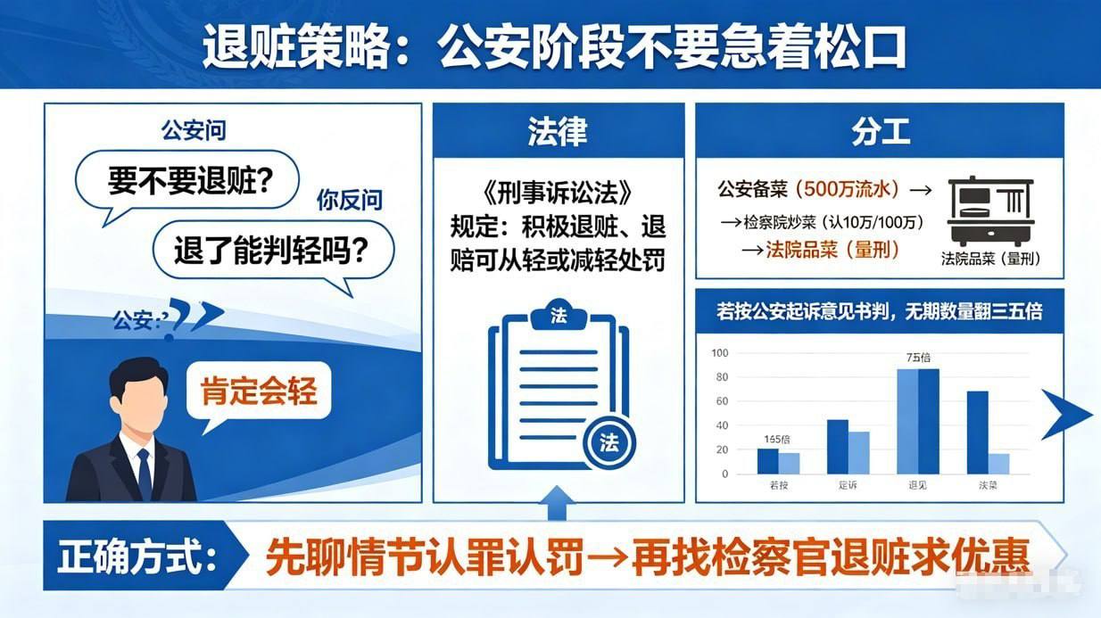 🎥曝光:#注意 #退赃 公安问你要不要退赃说退赃刑罚肯定会轻 这个时候你该怎么办 公安说的没错 刑事诉讼法 确实明确规定 积极退赃 退赔是可以从轻或减轻处罚的法定情节 但这个时...