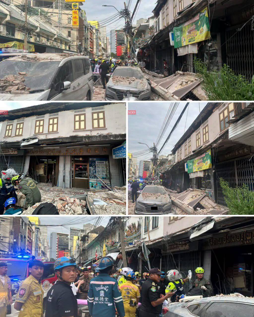 曼谷 唐人街建筑倒塌致1人死亡