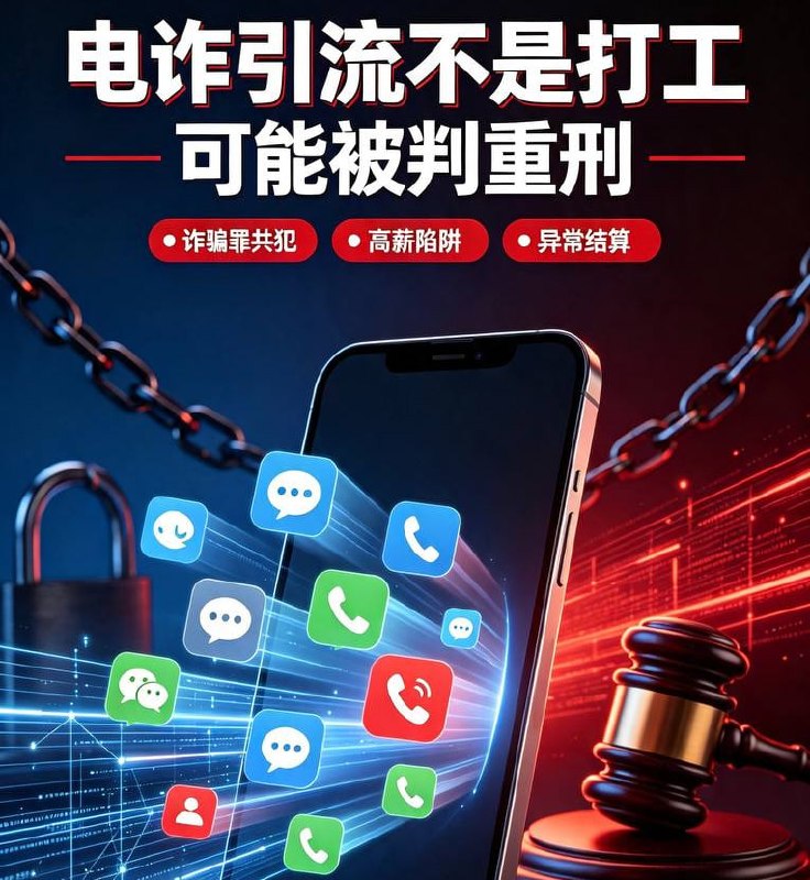 科普 很多做引流的人被抓之后都会辩解:我只是打电话拉人进群,钱又不是我骗到手的,凭什么重判?