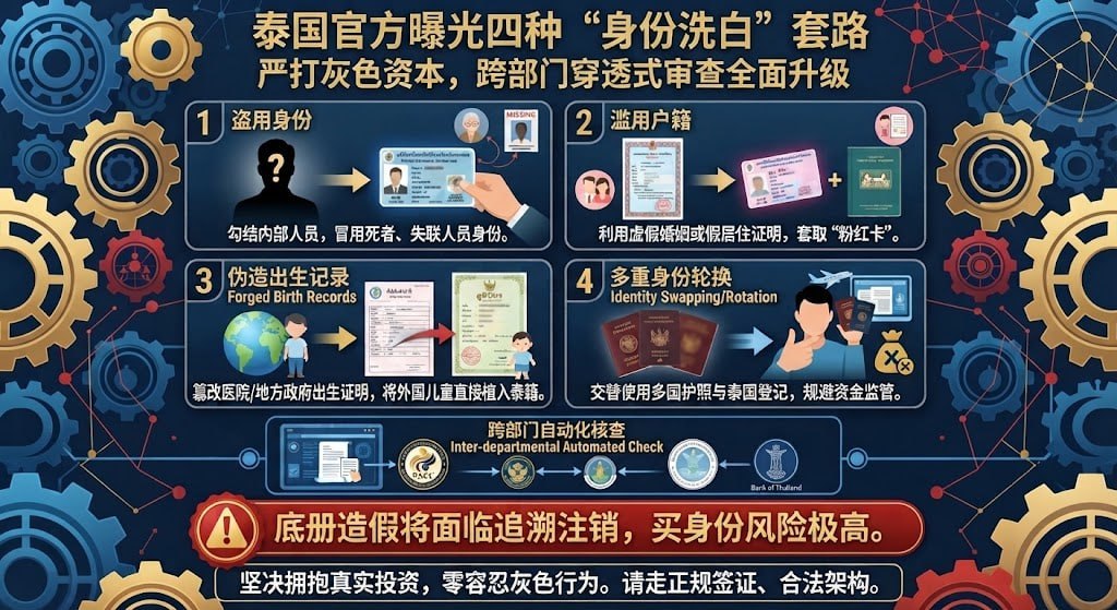 泰国资讯:严打灰色资本!官方曝光4种“身份洗白”套路: