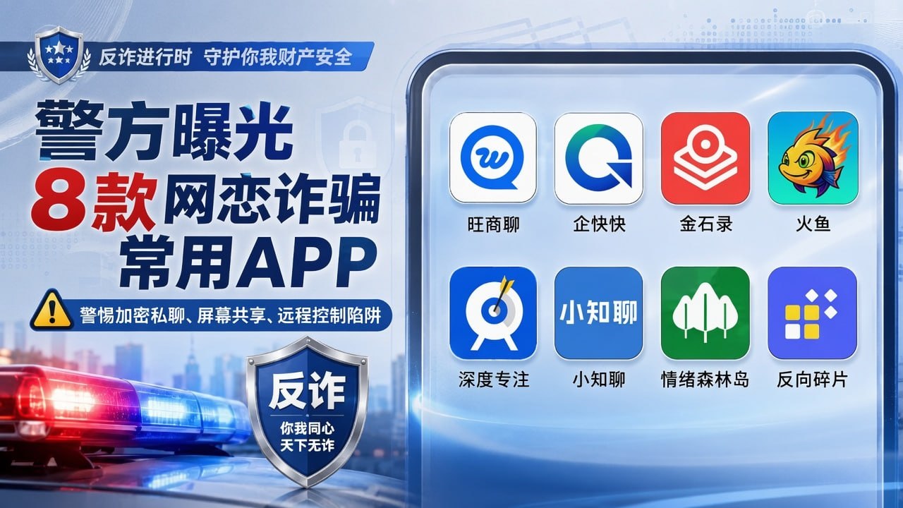 国内新闻 公安机关曝光网恋诈骗常用APP,提醒别被“加密私聊”带偏