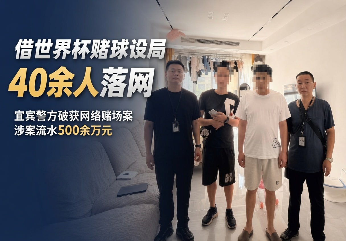 国内新闻 看世界杯也能看进局子!四川宜宾警方端掉一个网络赌球团伙