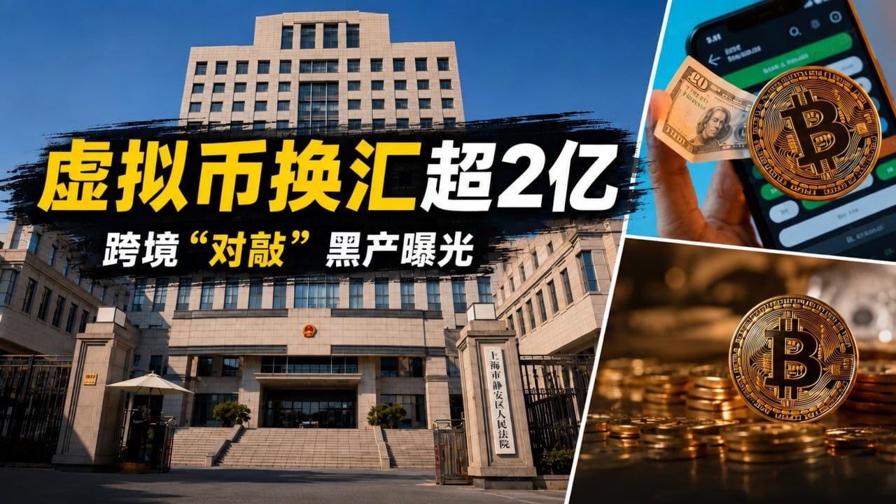 国内新闻 虚拟币“对敲”非法换汇超2亿,上海一团伙被判刑