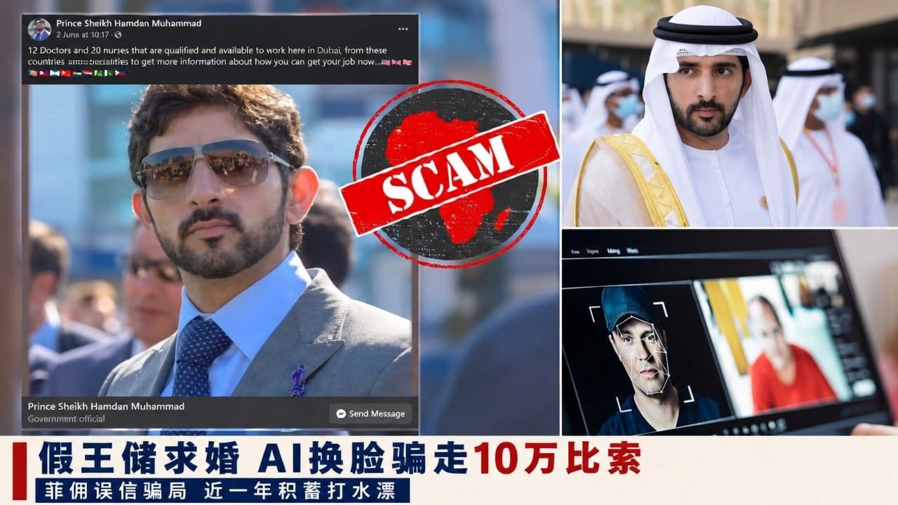 国际新闻 菲佣误信假迪拜王储求婚,AI换脸视频骗走近一年积蓄