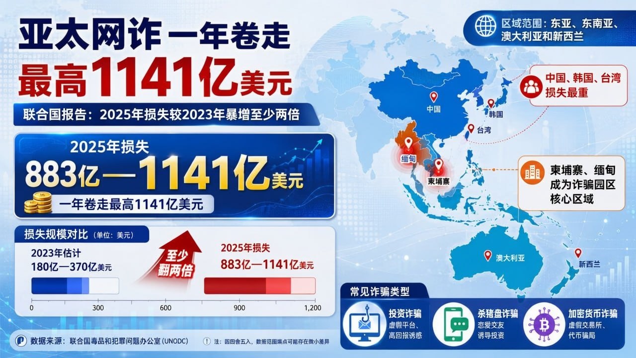 国际新闻 亚太网络诈骗一年卷走最高1141亿美元