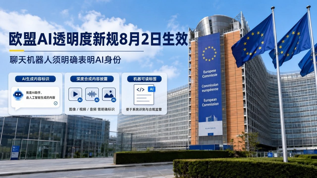 国际新闻 欧盟AI透明度新规8月2日生效 聊天机器人必须亮明身份