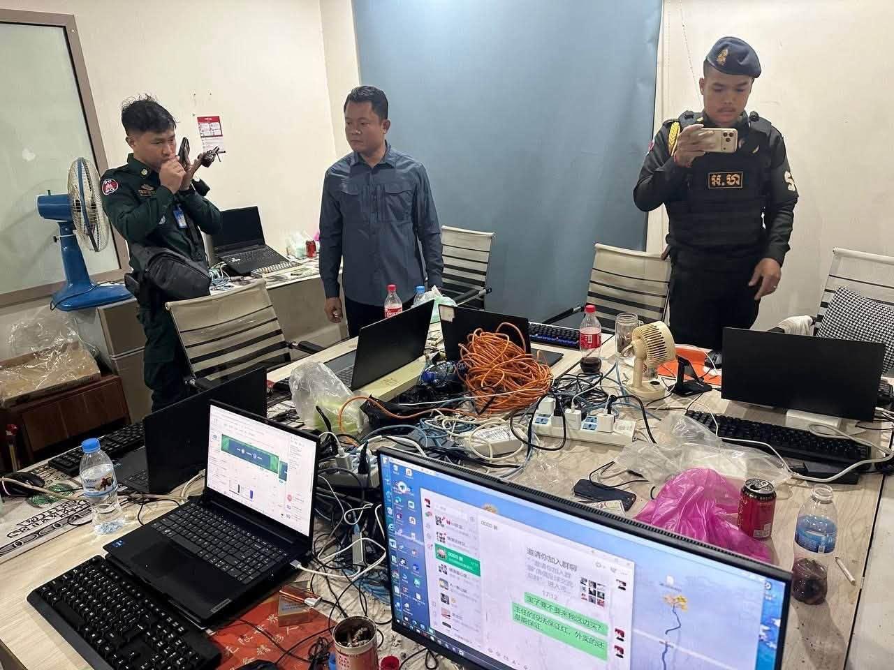 西港查获一诈骗窝点 逮捕7名中国籍嫌疑人