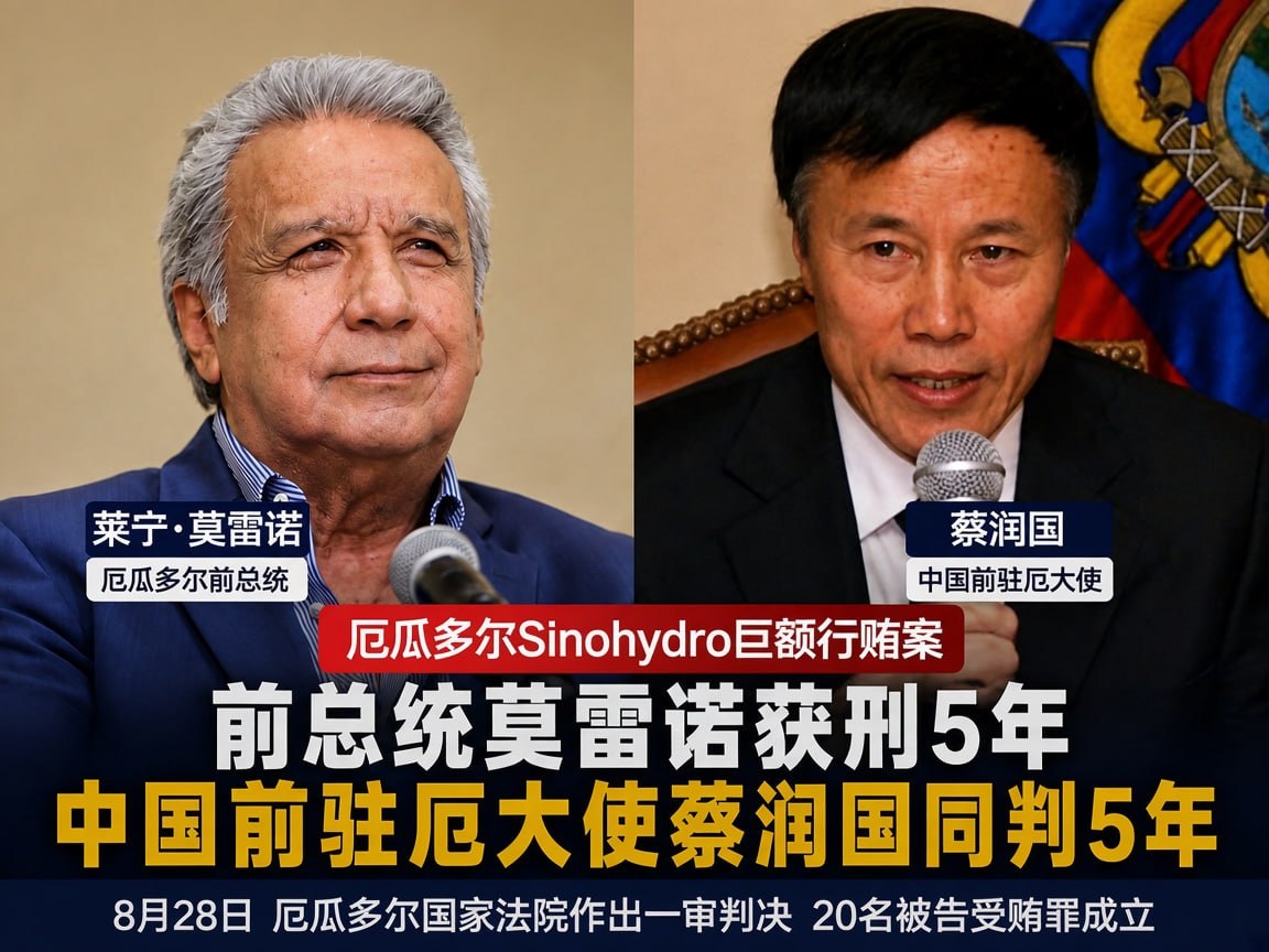 厄瓜多尔新闻 中国水电巨额行贿案宣判:前总统莫雷诺获刑5年,中国前驻厄大使蔡润国同判5年