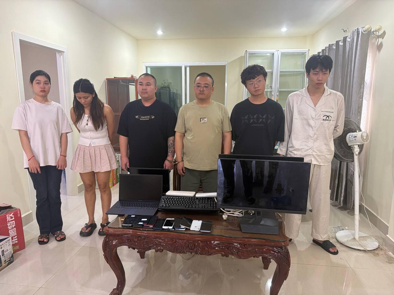 金边端掉3处电诈窝点,32人被抓