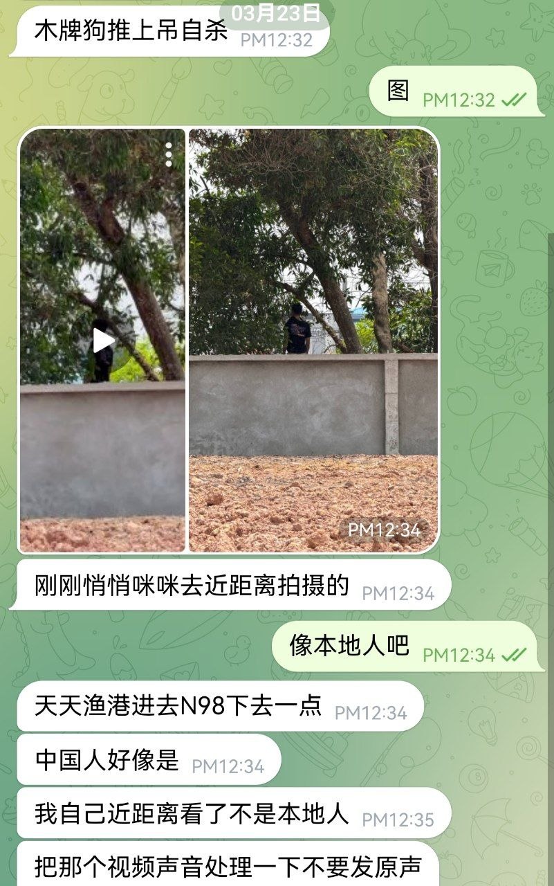网友投稿:刚刚木牌一男子上吊自杀了。