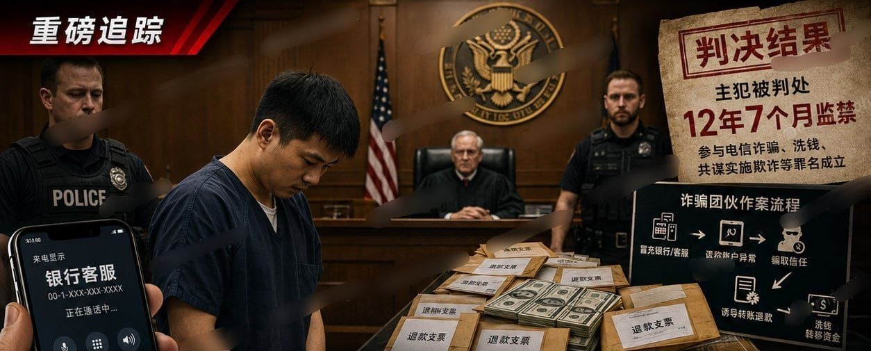 中国男子在美国涉2700万美元养老诈骗:2000多名老人被骗,主犯获刑12年7个月