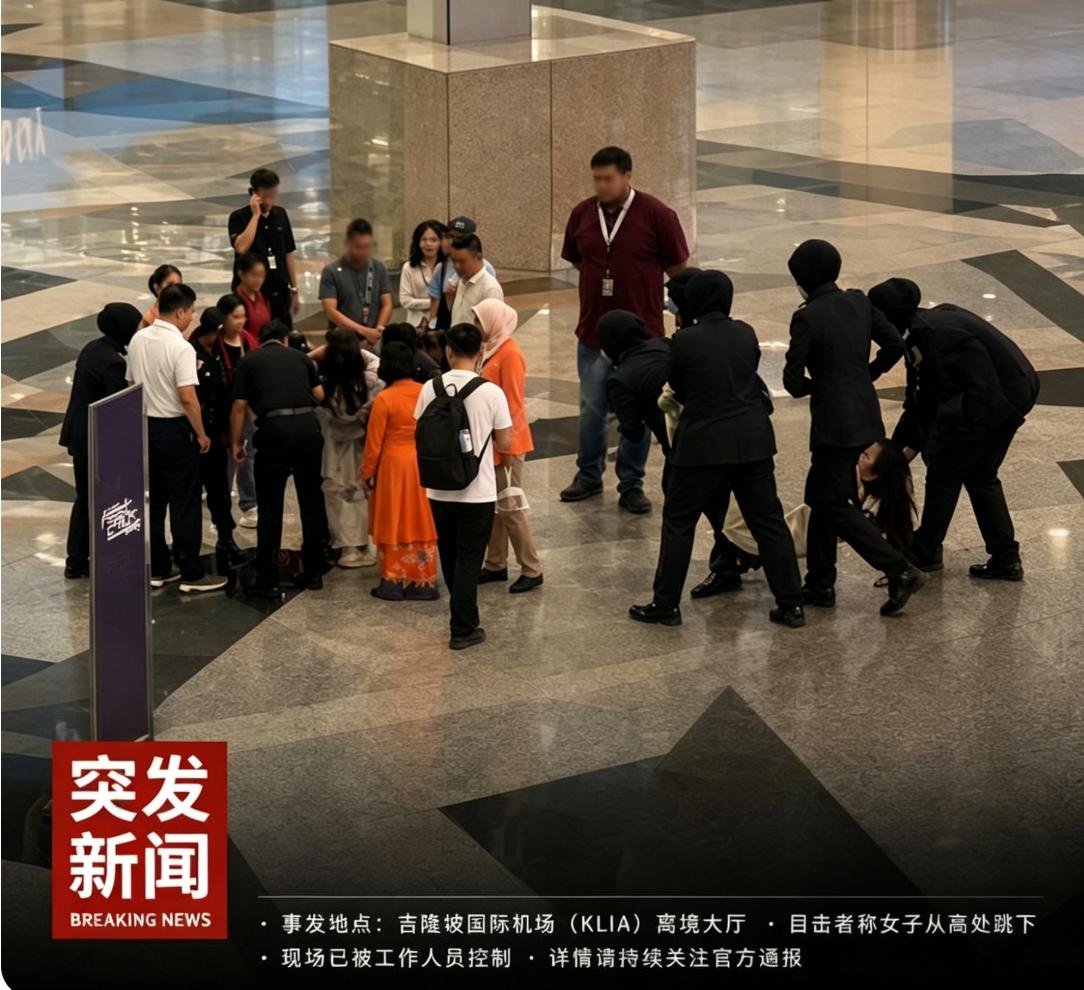 马来西亚资讯:吉隆坡机场突发事件!中国女子 疑因无法登机情绪失控从高处跳下