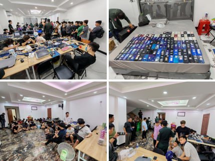 🇰🇭木牌打击电诈,60人被抓