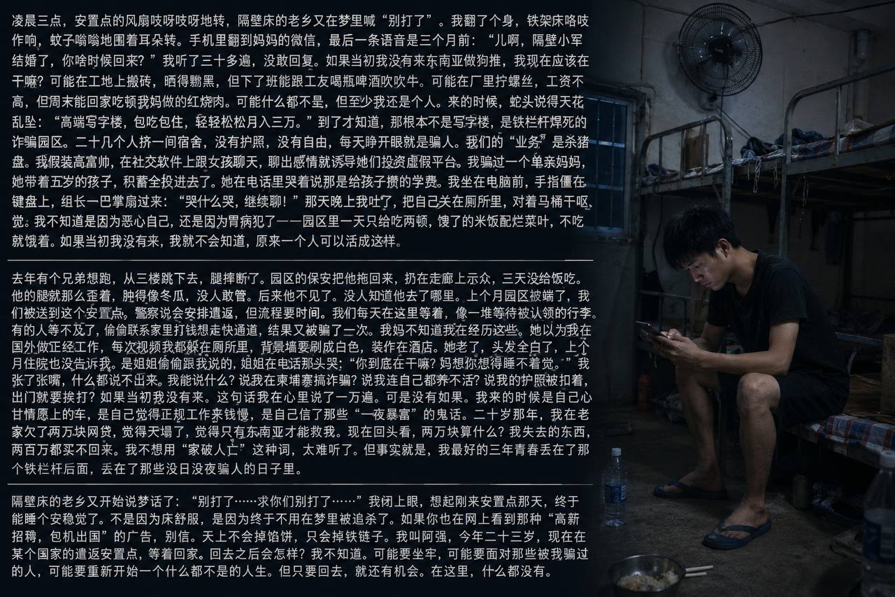 群友投稿:凌晨三点,安置点的风扇吱呀吱呀地转,隔壁床的老乡又在梦里喊“别打了”。