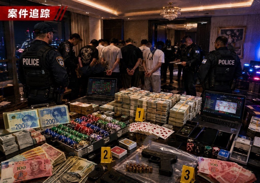 以色列特拉维夫捣毁地下赌场:8名中国籍人员被捕 查获百万现金及枪支