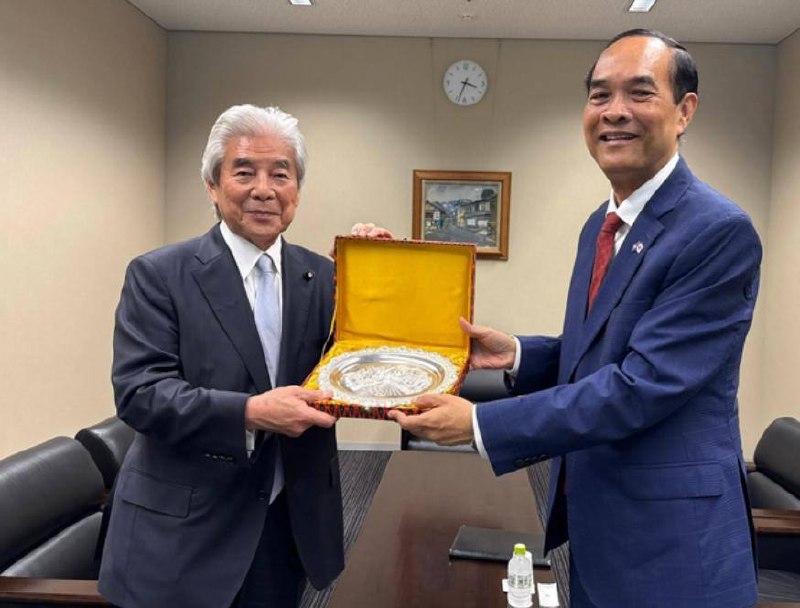 柬驻日大使拜会日本议员:探讨反网诈及柬泰海域争议