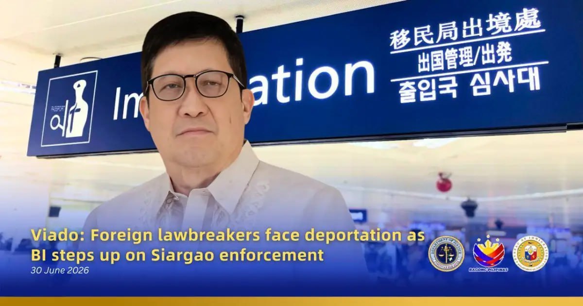 菲律宾新闻 移民局:违法外国人将被驱逐出境,持续加强旅游区移民执法