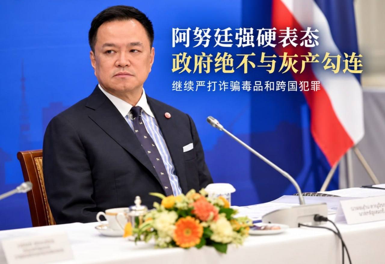 🇹🇭 阿努廷强硬表态政府绝不与灰产勾连 诈骗dupin和跨国犯罪继续严打