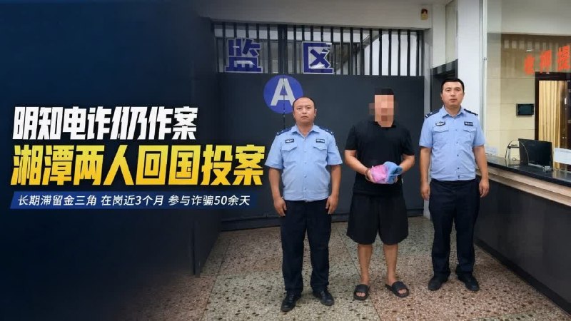 国内新闻 明知金三角园区从事电诈仍入职,湖南湘潭两人回国投案