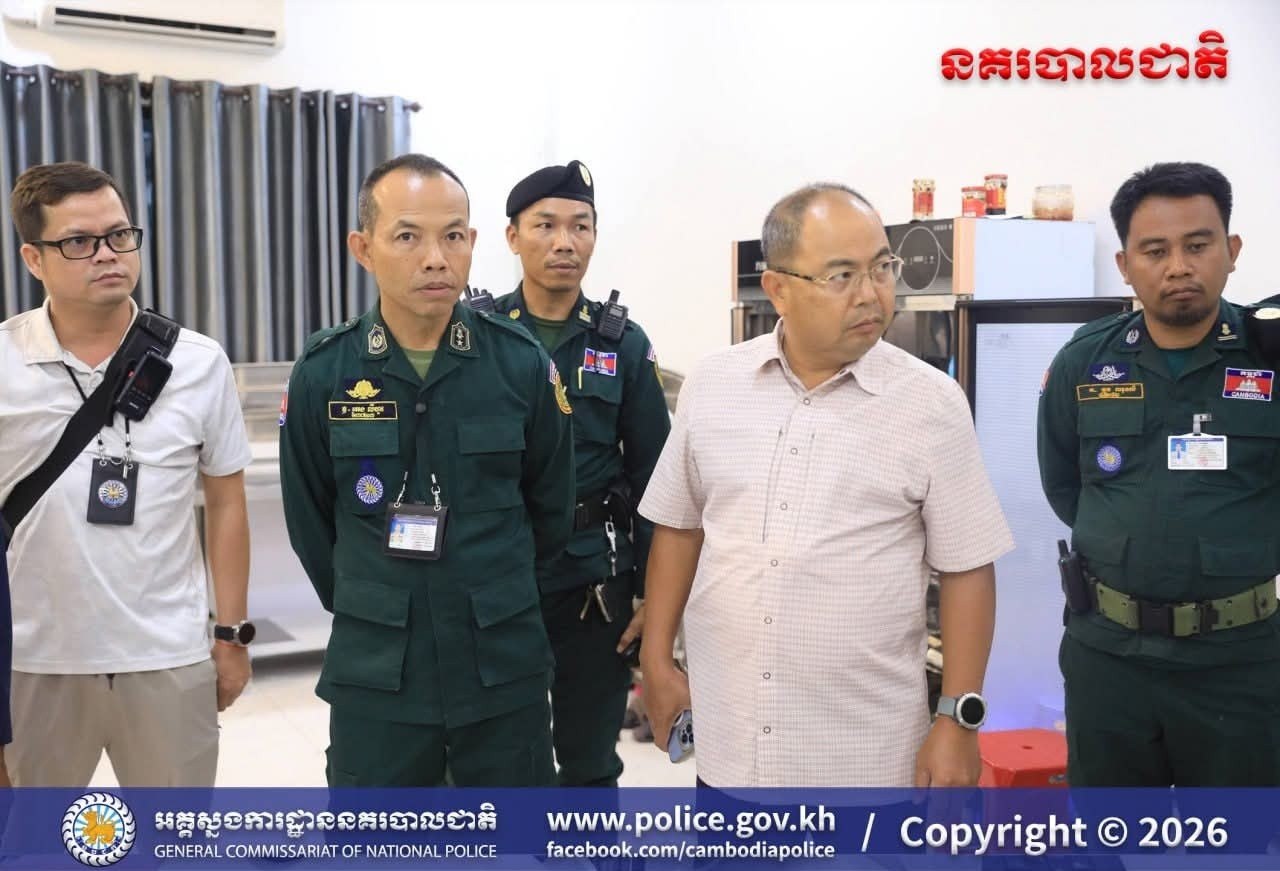 柬埔寨新闻 柬埔寨波贝市突袭网络诈骗窝点 查获多名外籍人员及大量作案设备