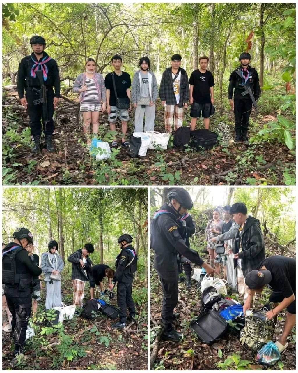泰国新闻 5名泰国人从波贝偷渡回国 在沙缴府边境被泰方逮捕
