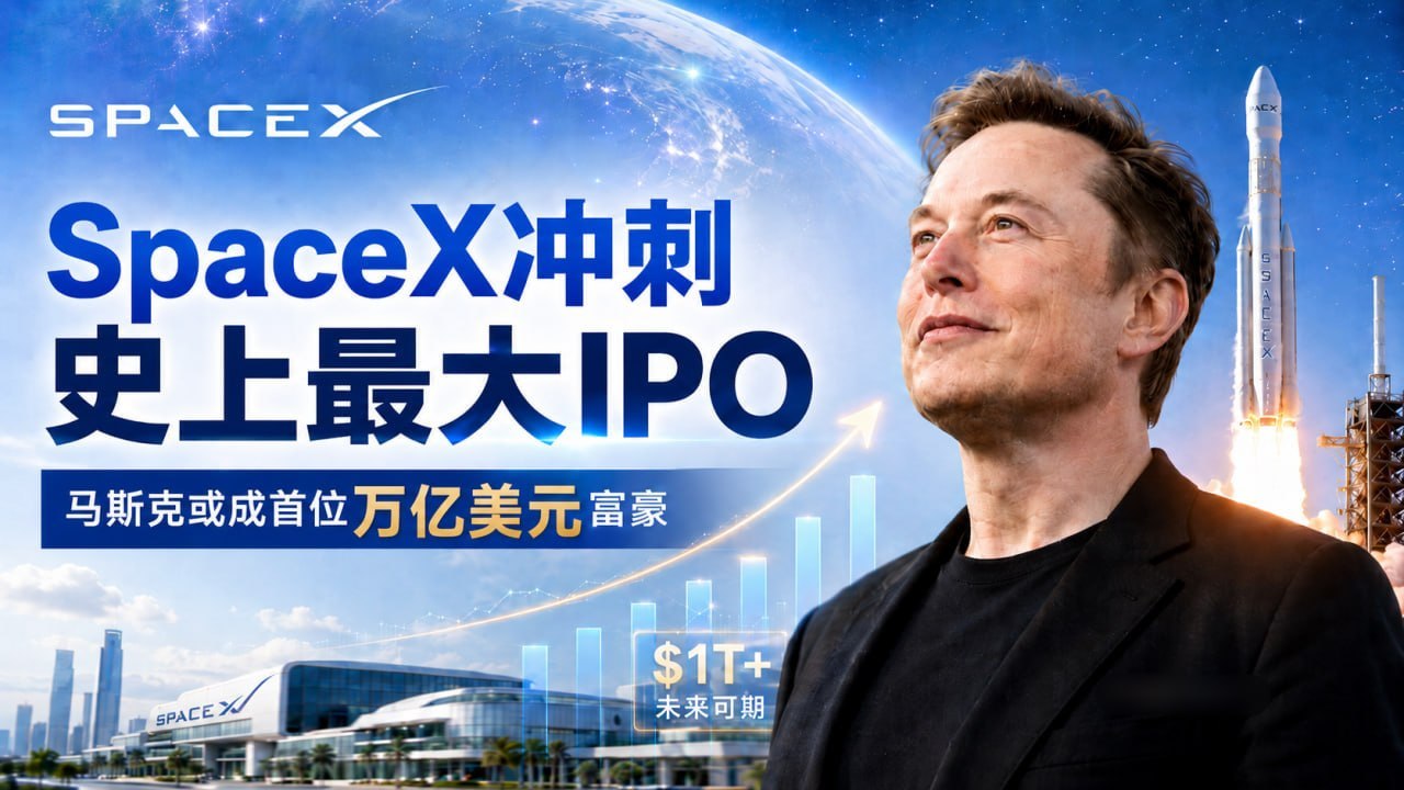 SpaceX冲刺史上最大IPO,马斯克或成首位万亿美元富豪