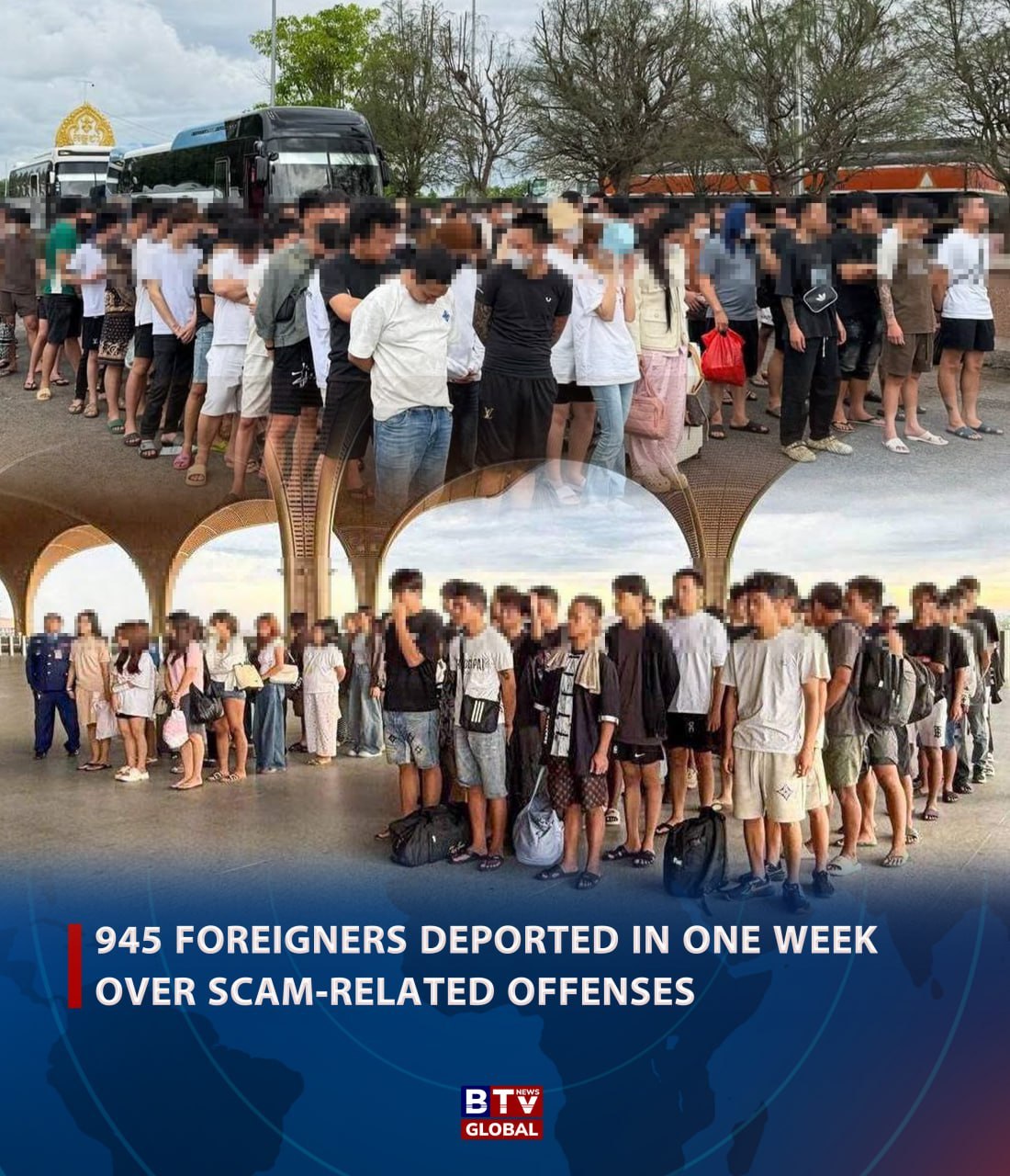 柬埔寨新闻 一周内945名外国人因涉诈骗等违法行为被柬埔寨驱逐出境