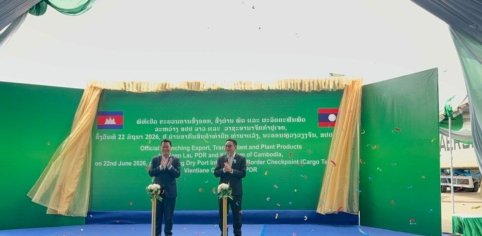 柬农产品过老挝出口中国的运输新通道正式开通