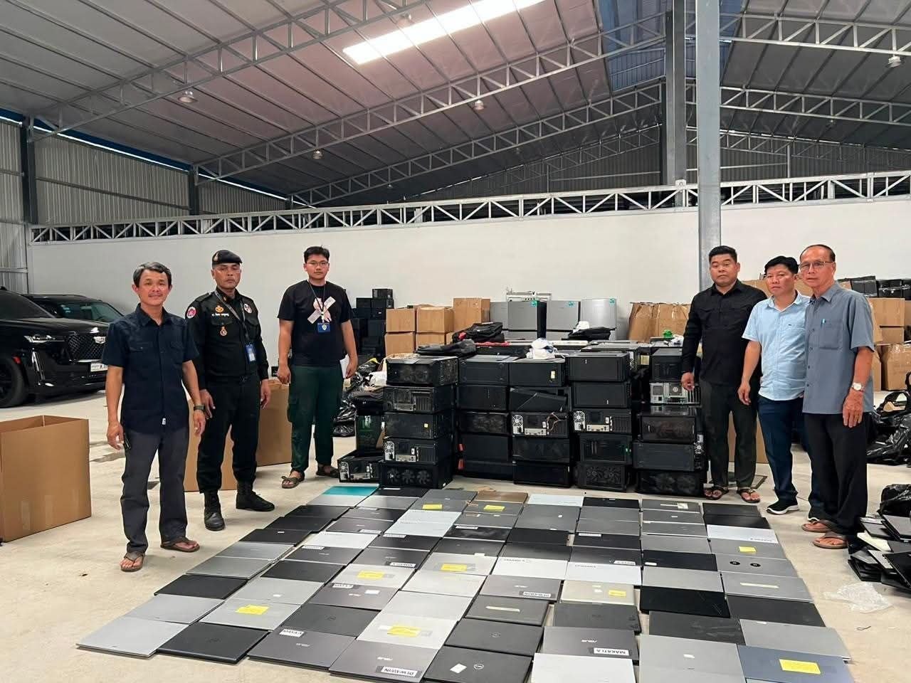 柬埔寨资讯:干丹省联合突查疑似电诈窝点