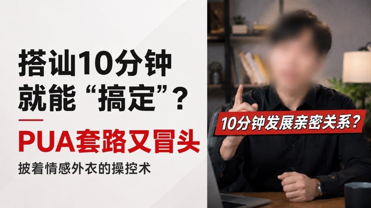 国内新闻 搭讪10分钟就能“搞定”?披着情感外衣的PUA套路又冒头