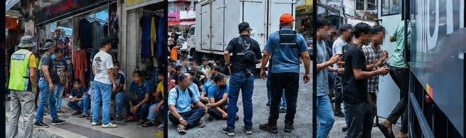马来西亚资讯:全国突击检查16处场所,503名外籍人员被扣!876名执法人员参与行动