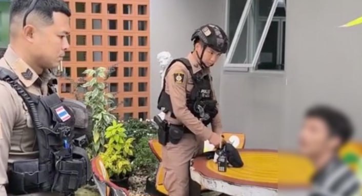泰国男子医院内吸大麻烟雾弥漫 保安劝阻不听 警察到场制止